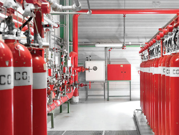 Co2 . fully immersed automatic fire extinguishing nets
